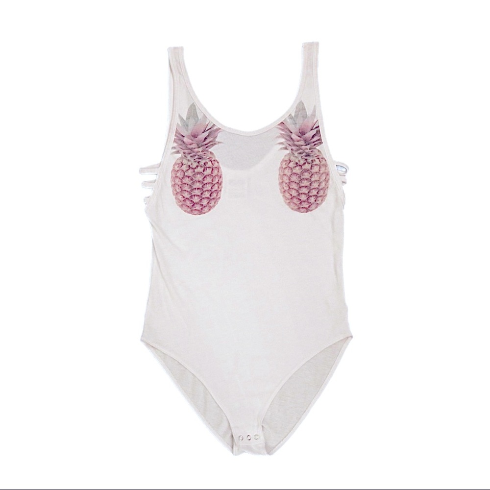 VS PINK bodysuit pineapple size XS